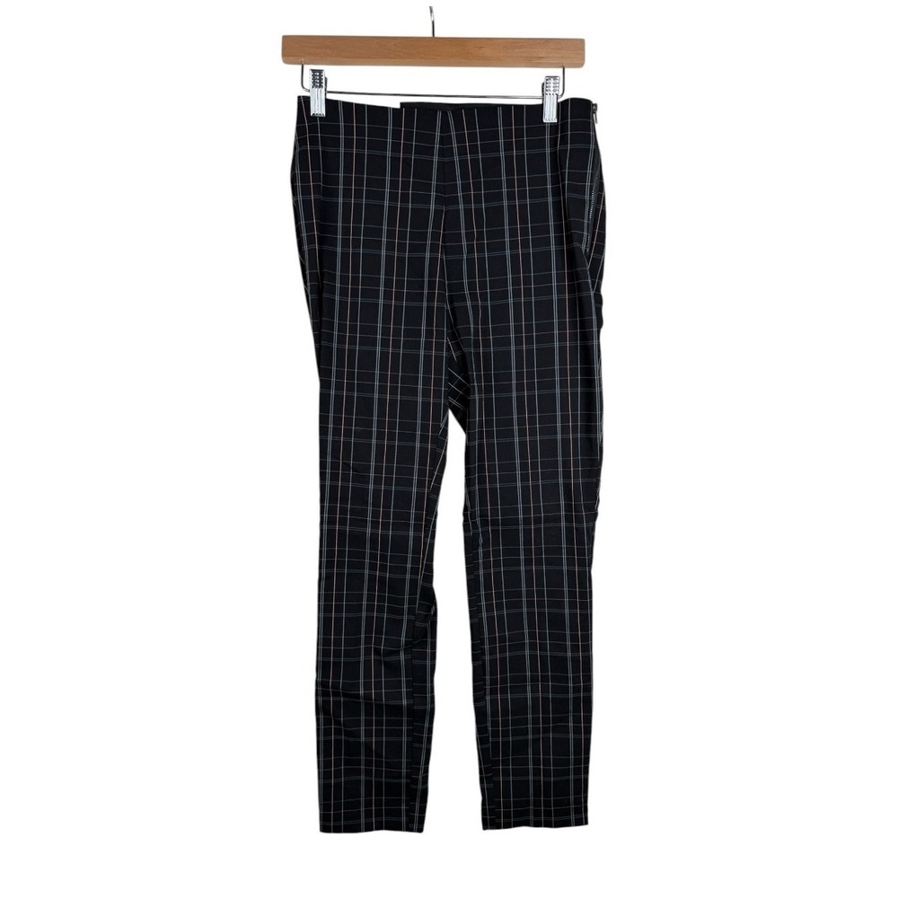 NWT A New Day Womens Hight Rise Window Pane Skinny Ankle Pants Size 4R Black